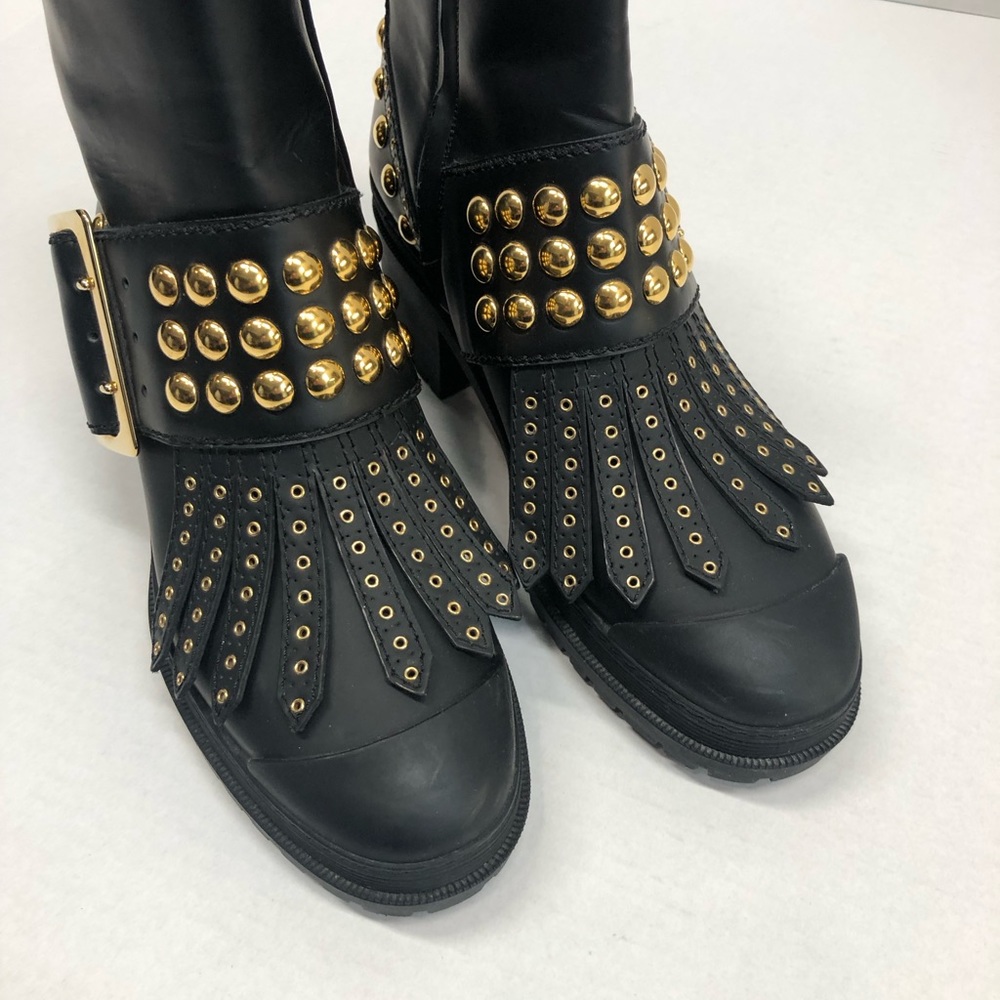 Burberry Whitchester studded buckle leather booties, EUC - Picture 14 of 16